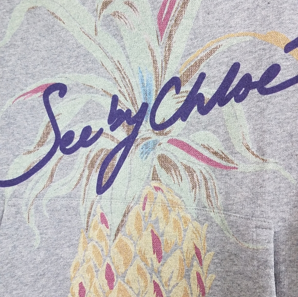 See By Chloe pineapple print gray hoodie - Picture 5 of 11